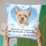 Custom Photo I'm In Heaven But My Heart's Always Here With You - Memorial Personalized Custom Pillow - Sympathy Gift, Gift For Pet Owners, Pet Lovers - 图片 3