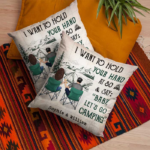 I Wanna Hold Your Hand At 80 And Go Camping - Gift For Camping Couples, Personalized Pillow (Insert Included) - 图片 3