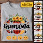 Grandma Pumpkin Kids - Personalized Unisex T-Shirt - 图片 2