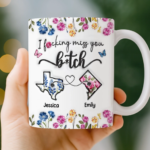 Custom Long Distance Mug - Personalized Best Friend Birthday Gifts For Women, Besties, Sisters, BFF - Distance Means Nothing Between Friends - 图片 3