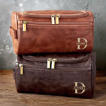 Custom Engraved Leather Toiletry Bag - Personalized Birthday Gifts For Dad, Brother, Grandpa, Husband - For The Man Who’s Always On The Move - 图片 3