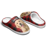 Custom Photo Fluffy Slippers - Personalized Birthday Gifts For Dog Cat Lovers, Dog Dad And Mom, Cat Owners - Happiness Is A Warm Puppy - 图片 5