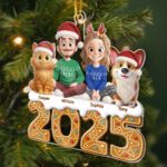 Custom Acrylic Ornament - Personalized Christmas Birthday Gifts For Family, Dog Cat Lovers - Gingerbread Dreams, Family Themes - 图片 6