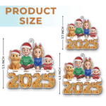 Custom Acrylic Ornament - Personalized Christmas Birthday Gifts For Family, Dog Cat Lovers - Gingerbread Dreams, Family Themes - 图片 3