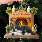 Custom First Christmas Acrylic Ornament - Personalized Christmas Birthday Gifts For Dog Lovers, Dog Dad And Mom - Pawsitively Loved This Christmas - 图片 6
