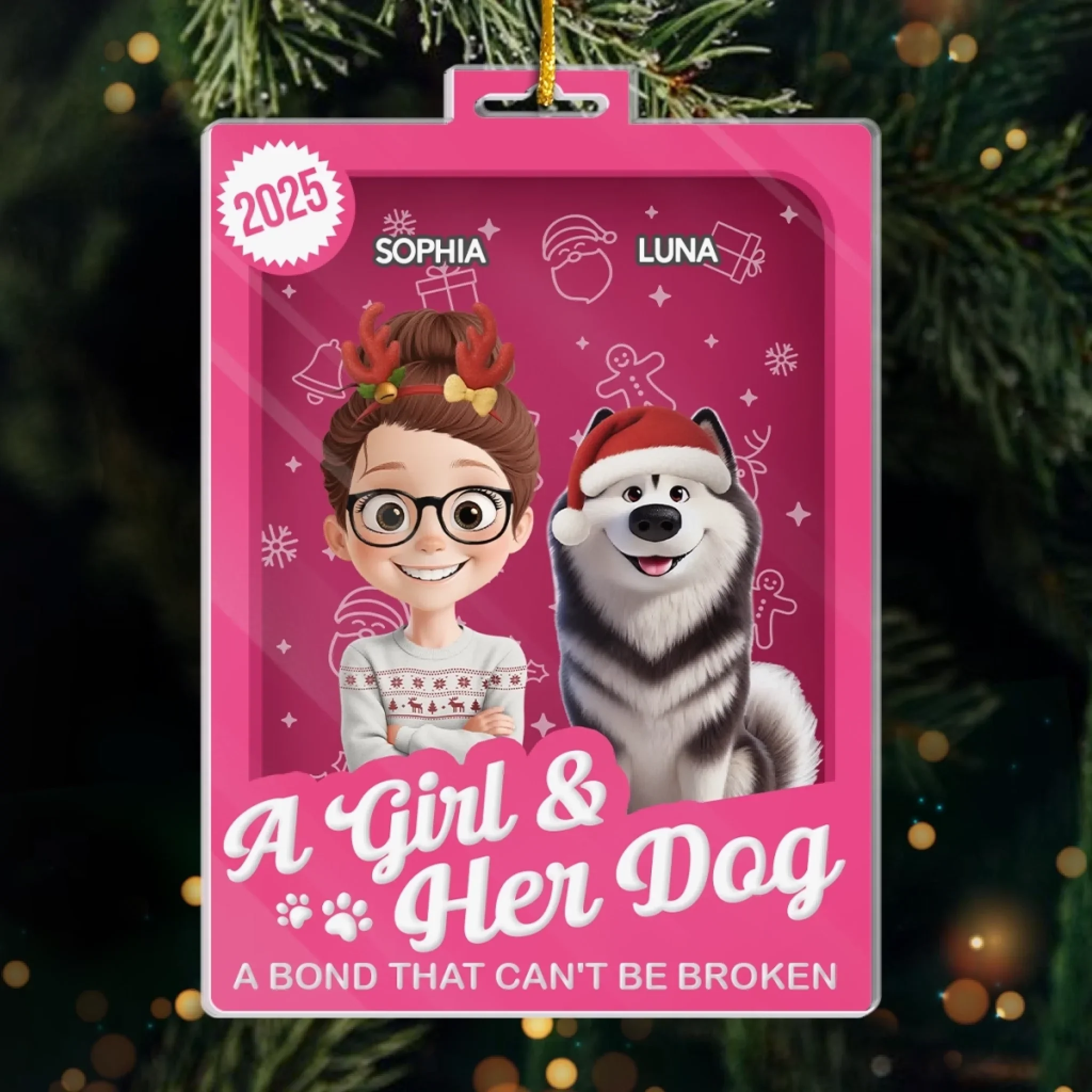 微信图片_20251218151834_412_5 Custom Toy Box Acrylic Ornament - Personalized Christmas Birthday Gifts For Dog Lovers, Dog Dad And Mom - A Girl’s Best Friend Forever - 图片 1