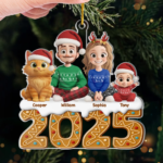 Custom Acrylic Ornament - Personalized Christmas Birthday Gifts For Family, Dog Cat Lovers - Gingerbread Dreams, Family Themes - 图片 5
