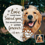 Custom Photo Ceramic Ornament - Personalized Christmas Memorial Sympathy Gifts For Dogs, Cats - You Would Have Lived Forever