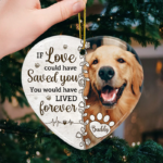 Custom Photo Ceramic Ornament - Personalized Christmas Memorial Sympathy Gifts For Dogs, Cats - You Would Have Lived Forever - 图片 2