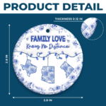 Custom Long Distance Ceramic Ornament - Personalized Christmas Birthday Gifts For Mom, Dad, Brother, Sister, Kids - Miles Apart But Always Close At Heart - 图片 3