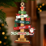 Custom Wood Ornament - Personalized Christmas Birthday Gifts For Mom, Dad, Kids - Our Family Christmas Tree - 图片 4